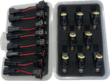 Fuel Injectors: Set of 8 LS3 / LS7 / LSA / EV14 / EV6 Style High Impedance HPI Injectors