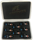 Fuel Injectors: Set of 8 LS3 / LS7 / LSA / EV14 / EV6 Style High Impedance HPI Injectors
