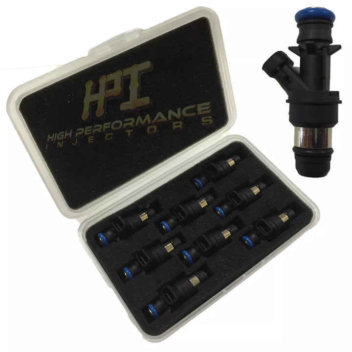 FUEL INJECTORS: SET OF 8 LQ4 LQ9 4.8 5.3 6.0 DELPHI SHORTIES MULTEC HIGH IMPEDANCE HPI INJECTORS