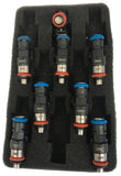 Fuel Injectors: Set of 8 LS3 / LS7 / LSA / EV14 / EV6 Style High Impedance HPI Injectors